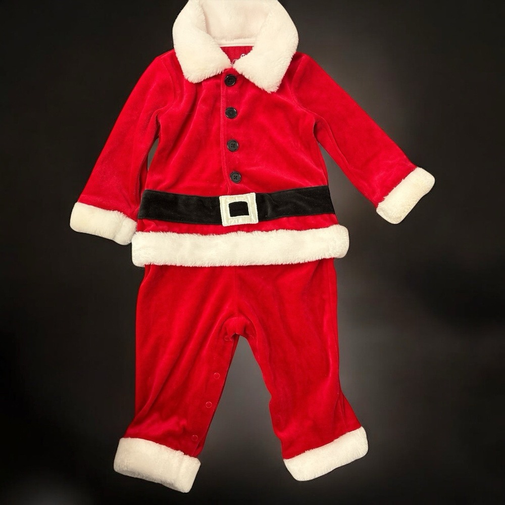 Okie-Dokie Baby Santa Suit‎ Plush Christmas One-Piece (12 Months)